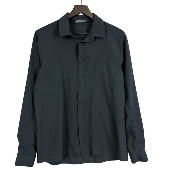 Arc’Teryx Mens Skyline Long Sleeve Button Shirt Black - S - Picture 1 of 9